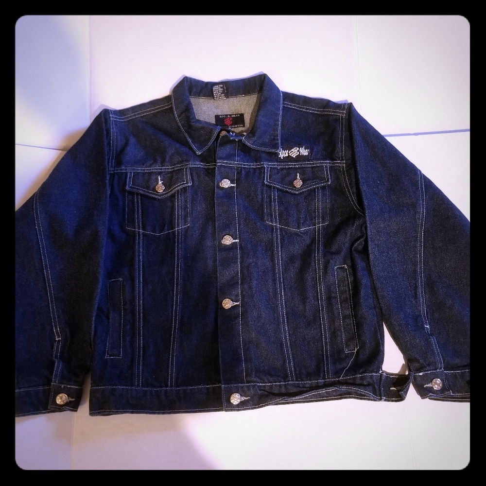 rocawear jean jacket size 14